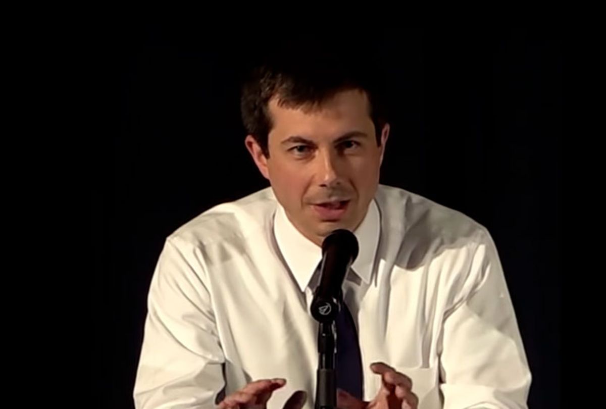 Pete Buttigieg holds a town hall meeting in South Bend, Indiana on June 23, 2019. (ABC News)