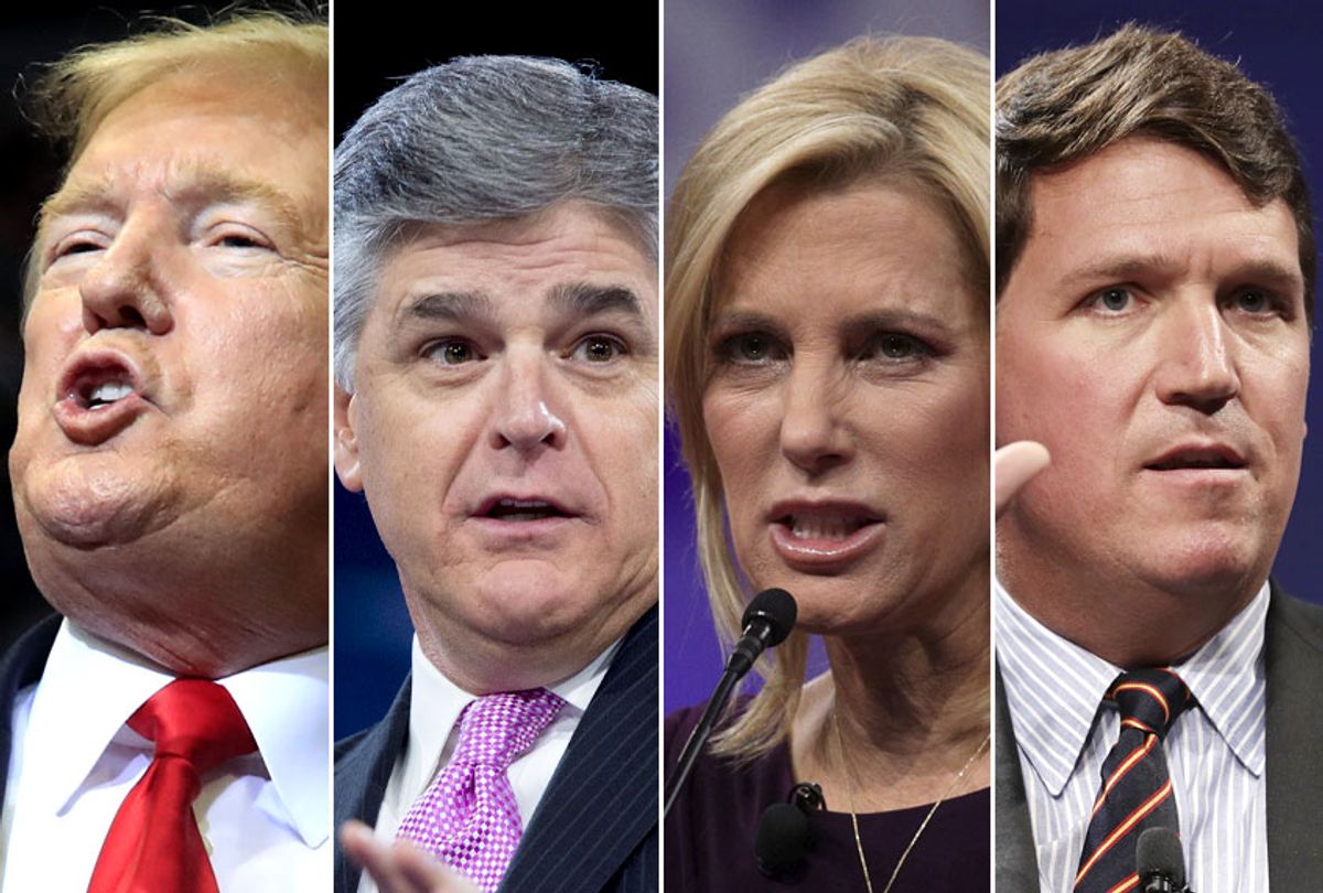 Donald Trump; Sean Hannity; Laura Ingraham; Tucker Carlson (AP/Getty/Salon)