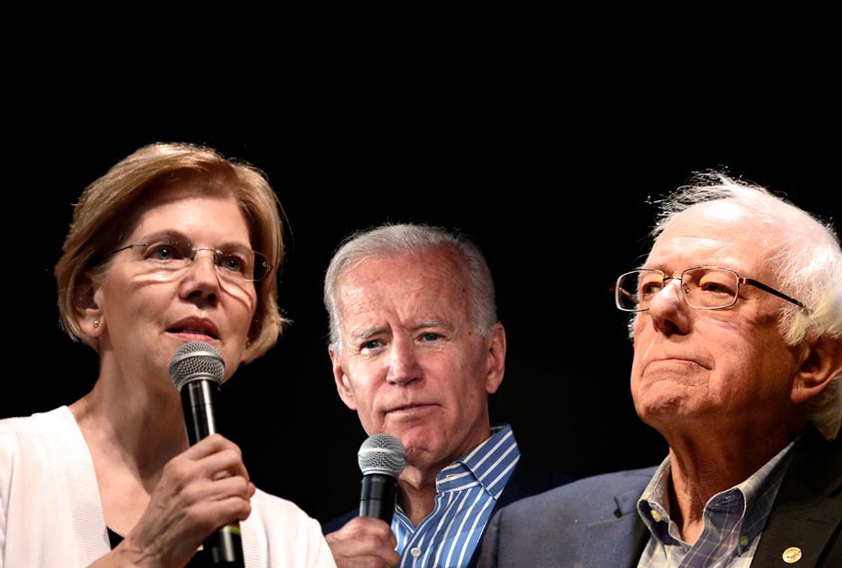 Elizabeth Warren; Joe Biden; Bernie Sanders (AP/Getty/Salon)