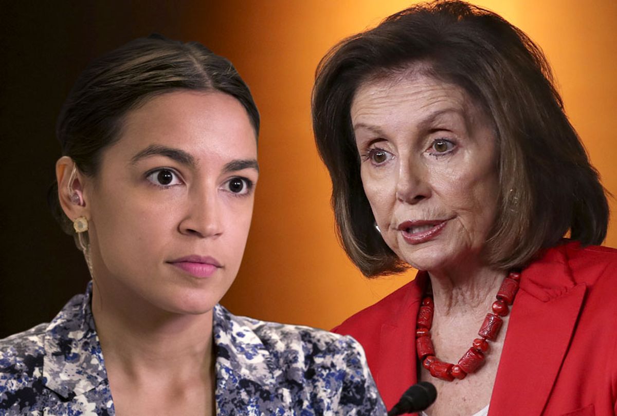 Rep. Alexandria Ocasio-Cortez (D-NY); Speaker of the House Nancy Pelosi (D-CA) (AP/Getty/Salon)