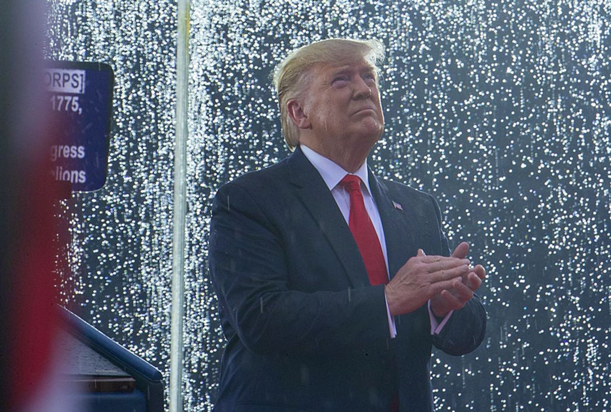 President Donald Trump watches a flyover on July 04, 2019 in Washington, DC. (Getty/Tasos Katopodis)