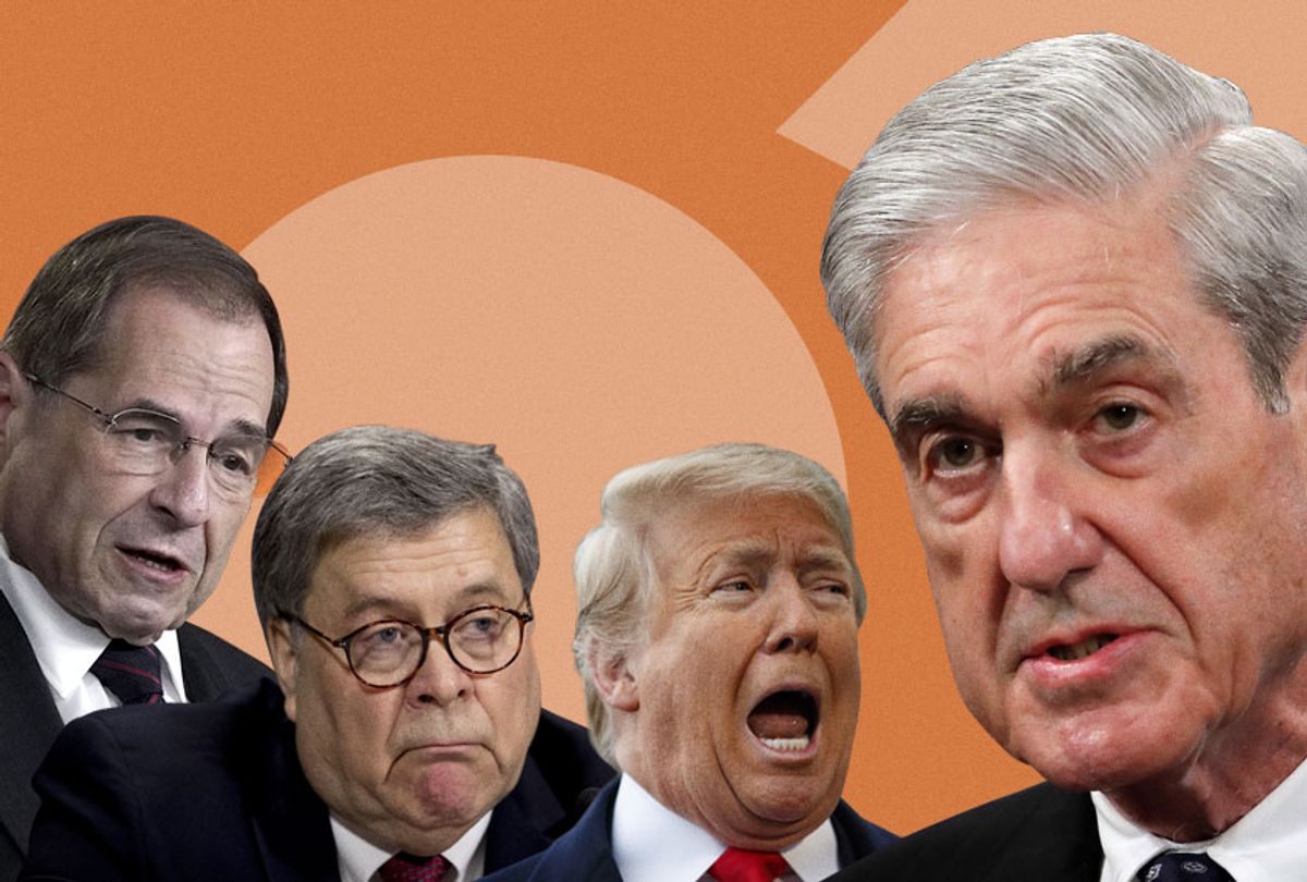 Jerry Nadler; William Barr; Donald Trump; Robert Mueller (AP/Getty/Salon)