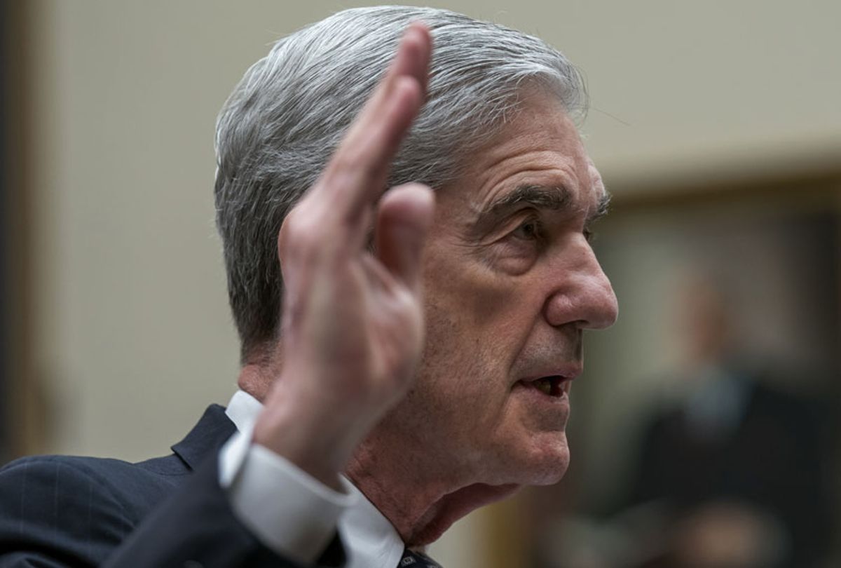 Former special counsel Robert Mueller is sworn in to testify to the House Judiciary Committee about his investigation into Russian interference in the 2016 election, on Capitol Hill in Washington, Wednesday, July 24, 2019.  (AP/J. Scott Applewhite)