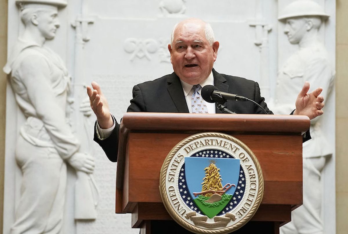 U.S. Secretary of Agriculture Sonny Perdue speaks during a forum April 18, 2018 in Washington, DC.  (Alex Wong/Getty Images)