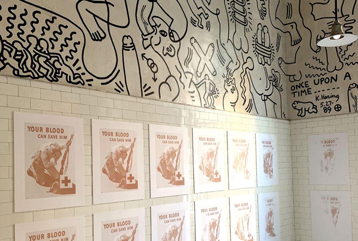 Installation view, Keith Haring Bathroom, The Center, New York, NY (2019) (Jordan Eagles)