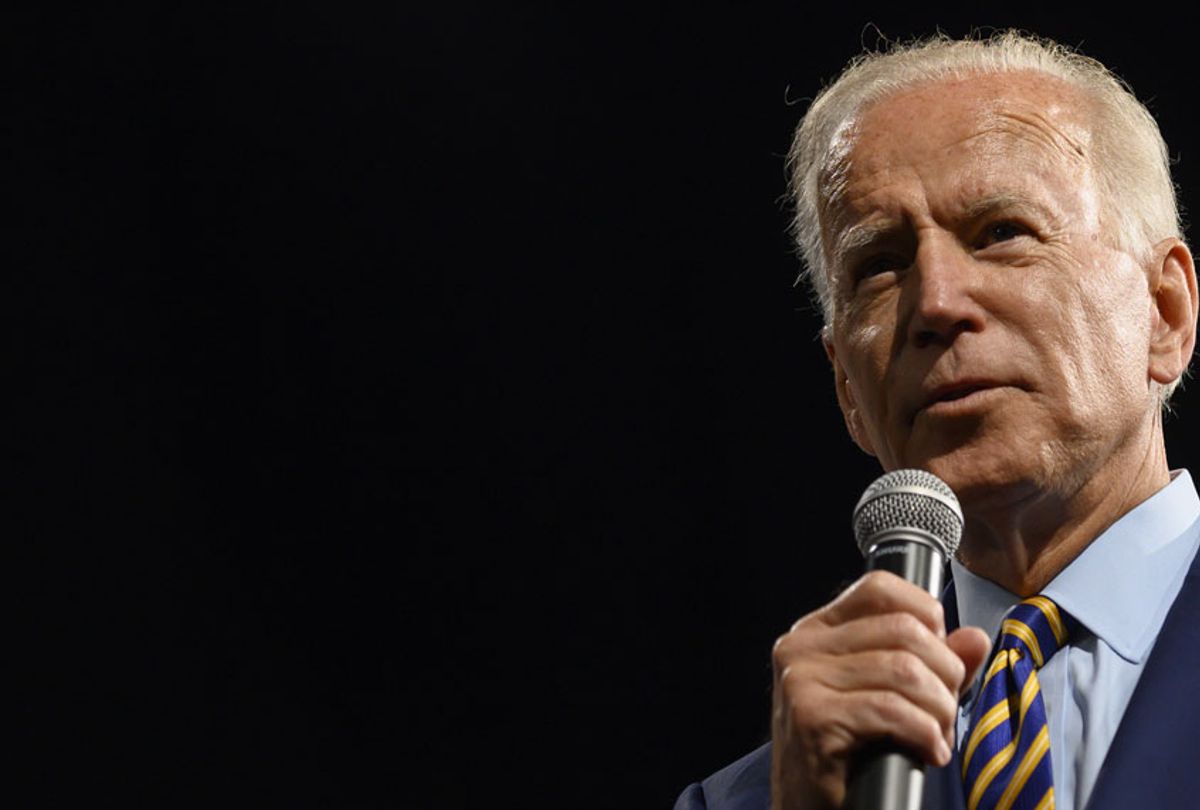 Democratic presidential candidate and former Vice President Joe Biden speaks on stage during a forum on gun safety at the Iowa Events Center on August 10, 2019 in Des Moines, Iowa. (Getty/Stephen Maturen)