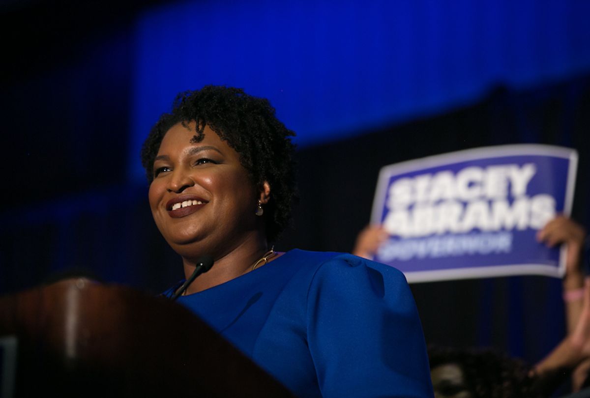 ATLANTA, GA - MAY 22:  Georgia Democratic Gubernatorial candidate Stacey Abrams takes the stage to declare victory in the primary during an election night event on May 22, 2018 in Atlanta, Georgia.  If elected, Abrams would become the first African American female governor in the state of Georgia.  (Photo by Jessica McGowan/Getty Images) (essica McGowan/Getty Images)
