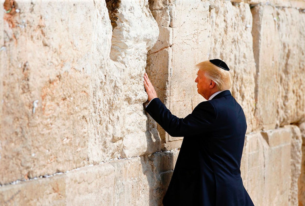 Donald Trump at the Western Wall (Getty/Ronen Zvulun)
