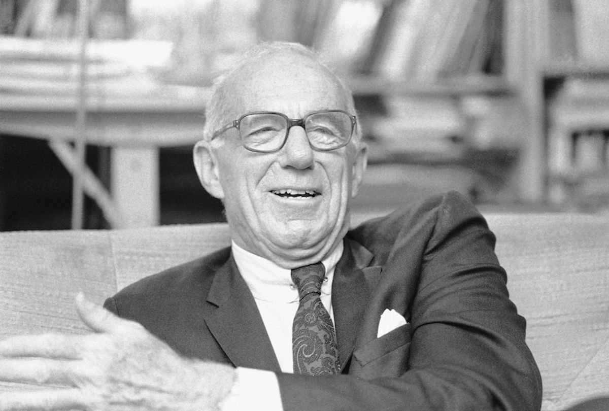 Famed author, physician, controversialist Dr. Benjamin Spock at his New York City home in July 1974. (AP Photo/Jerry Mosey) (AP Photo/Jerry Mosey)