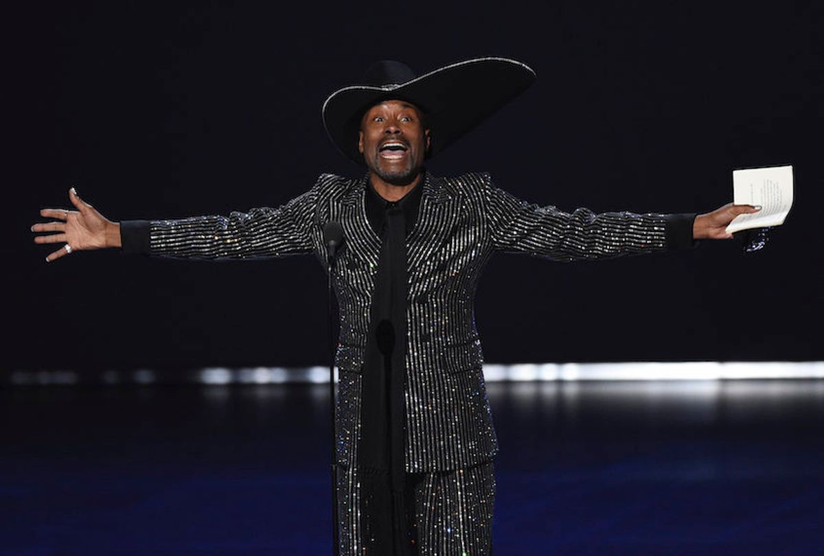 Billy Porter accepts the award for outstanding lead actor in a drama series for "Pose" at the 71st Primetime Emmy Awards.  (Chris Pizzello/Invision/AP)