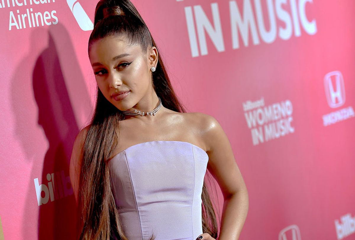 US singer Ariana Grande attends Billboard's 13th Annual Women In Music event at Pier 36 in New York City (ANGELA WEISS/AFP/Getty Images)