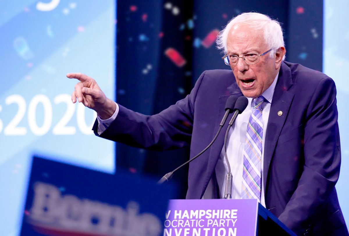 Democratic presidential candidate Sen. Bernie Sanders, I-Vt., speaks during the New Hampshire state Democratic Party convention, Saturday, Sept. 7, 2019, in Manchester, NH. (Getty Stock/ AP Photo/Robert F. Bukaty)
