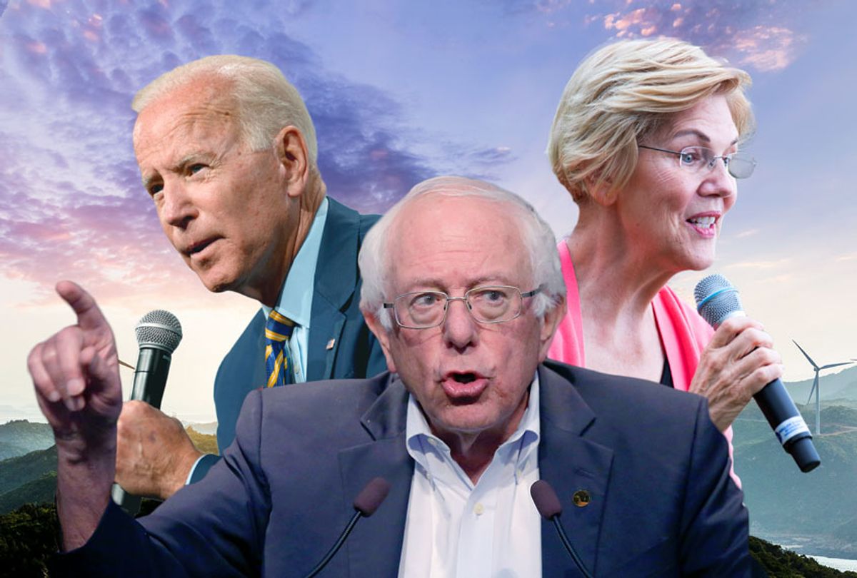 Joe Biden, Bernie Sanders, and Elizabeth Warren (Getty/Salon)