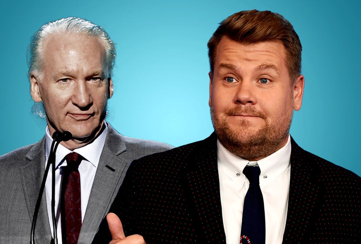James Corden and Bill Maher (Jordan Strauss/Invision/AP/Michael Kovac/Getty Images)