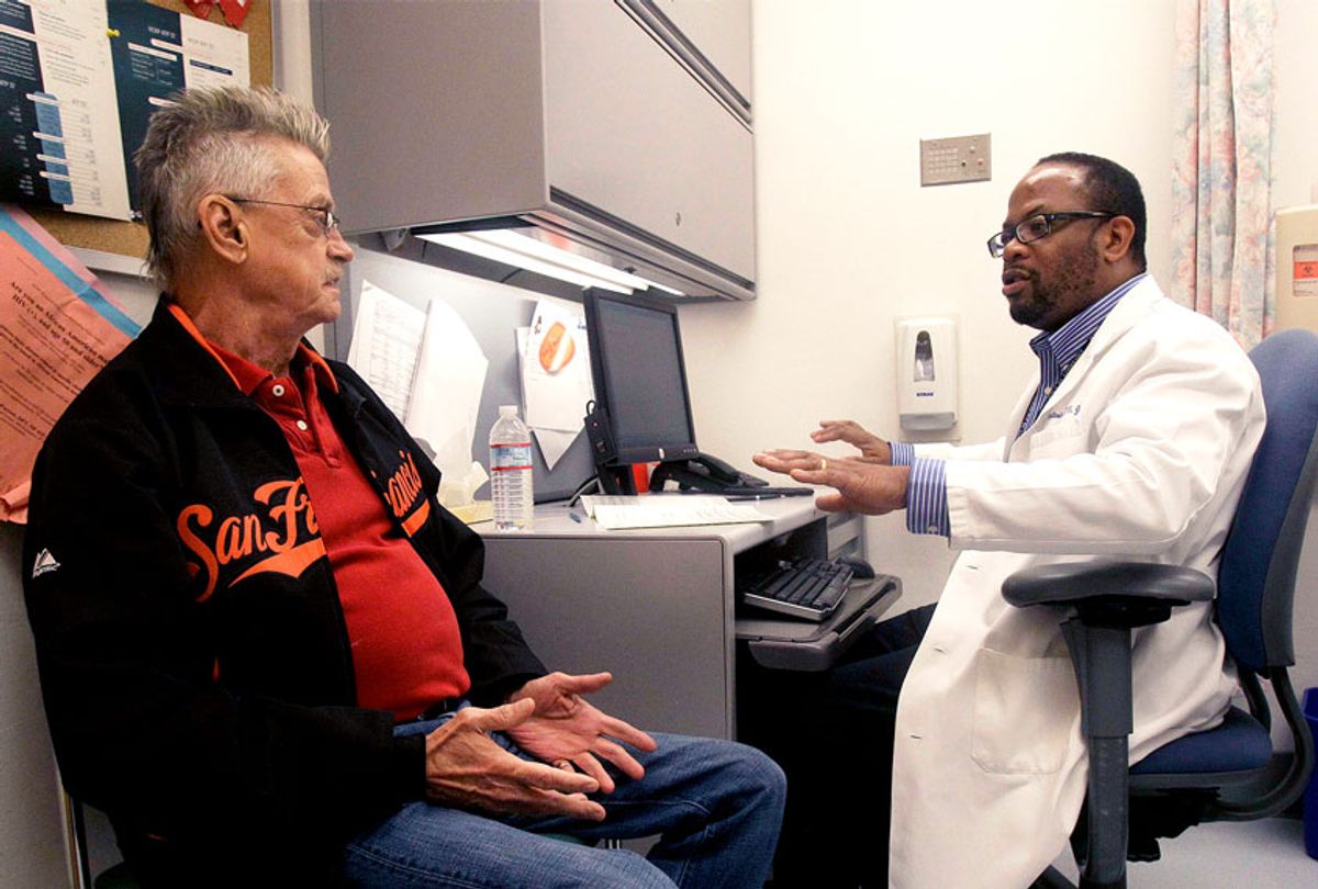 Doctor and patient discussing treatment options (AP Photo/Jeff Chiu)