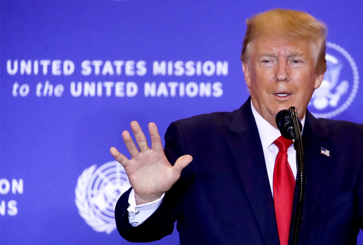 President Donald Trump holds a press conference on the sidelines of the United Nations General Assembly on September 25, 2019 in New York City. (Drew Angerer/Getty Images)