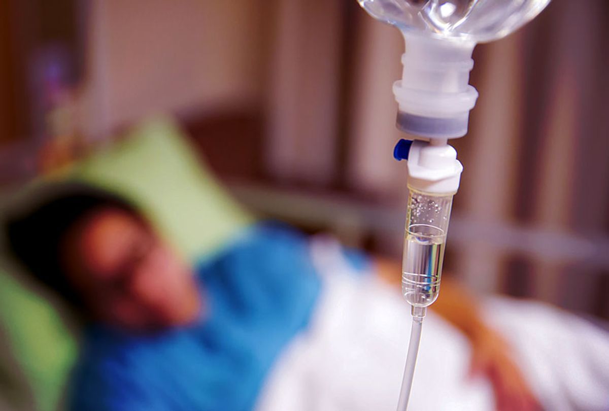 Patient with IV drip (Getty Images/iStock)