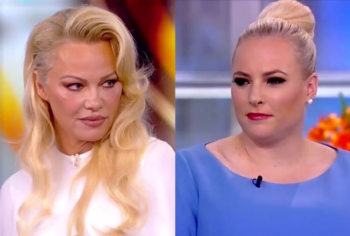 Pamela Anderson and Meghan McCain on "The View" (ABC News/ The View)