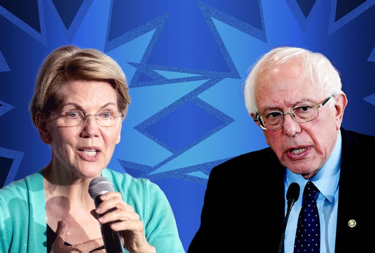 Bernie Sanders and Elizabeth Warren (Photo illustration by Salon/Sean Rayford/Ethan Miller/Getty Images)