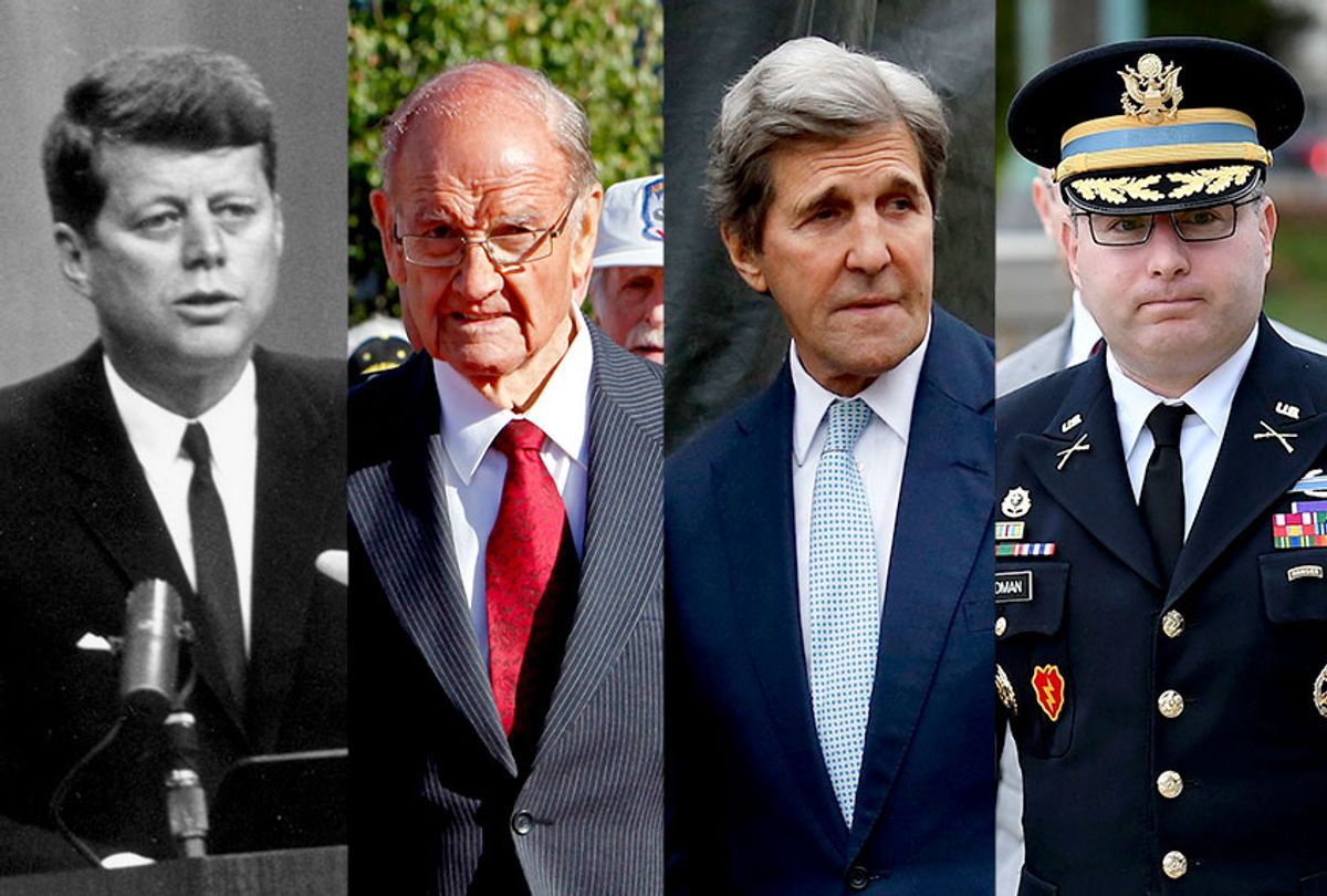 John F Kennedy, George McGovern, John Kerry, and Alexander Vindman (Getty Images/AP Photo/Salon)