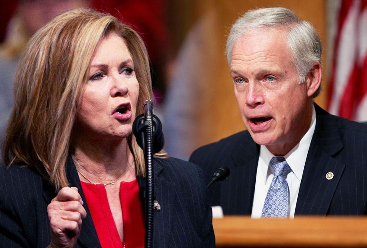 Senate Homeland Security and Governmental Affairs Committee Chairman Ron Johnson and  Rep. Marsha Blackburn  (Alex Wong/Chip Somodevilla/Getty Images)