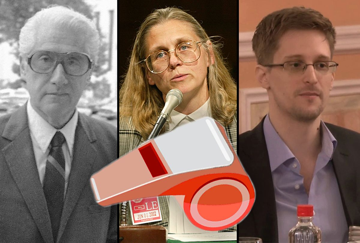 Mark Felt Coleen Rowley and Edward Snowden (AP/Getty/Salon)