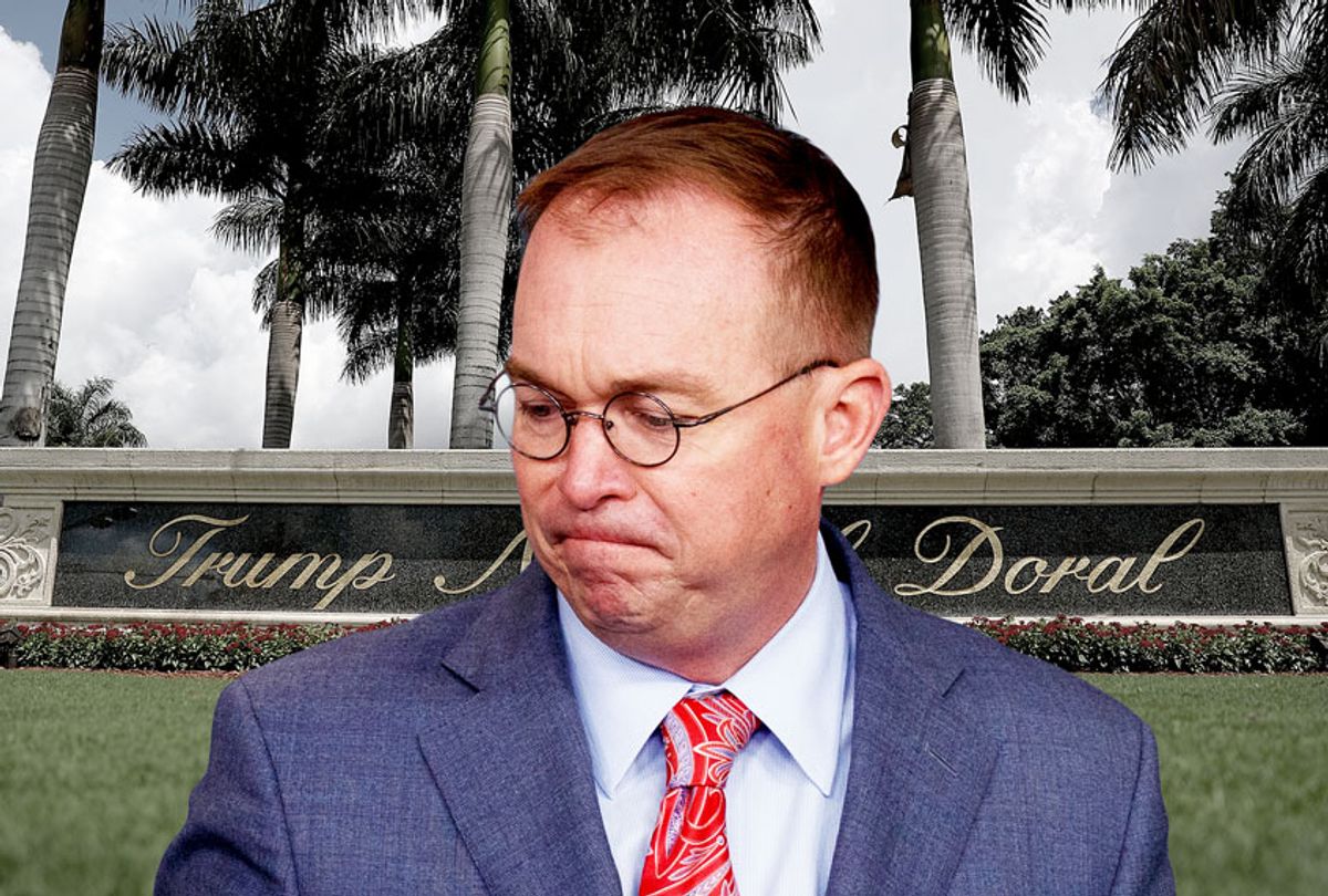 Mick Mulvaney and Trump National Doral Resort (AP Photo/Getty Images/Salon)