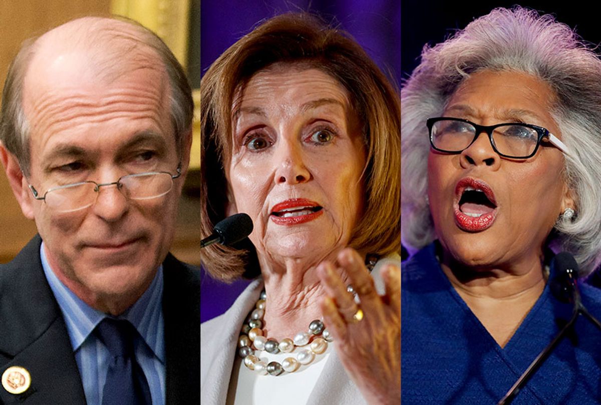 Josh Gottheimer, Joyce Beatty and Nancy Pelosi (AP Photo/Alex Brandon/John Minchillo/Manuel Balce Ceneta)