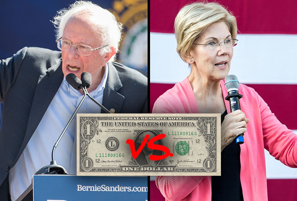 Bernie Sanders and Elizabeth Warren (Getty Images/Salon)