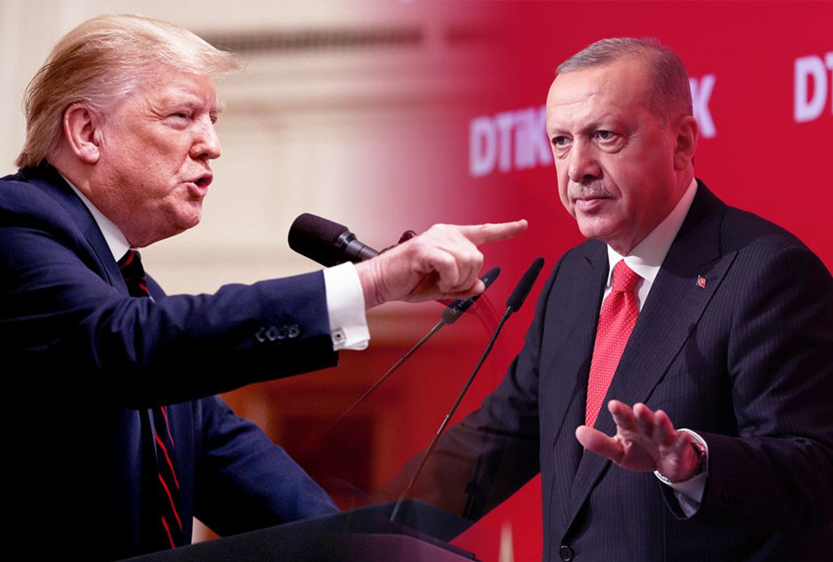 Turkey's President Recep Tayyip Erdogan and US President Donald Trump (AP Photo/Salon)