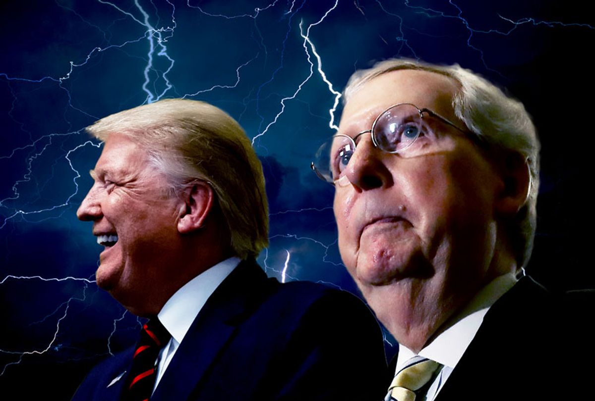Senate Majority Leader Mitch McConnell and US President Donald Trump (Getty Images/AP Photo/Salon)