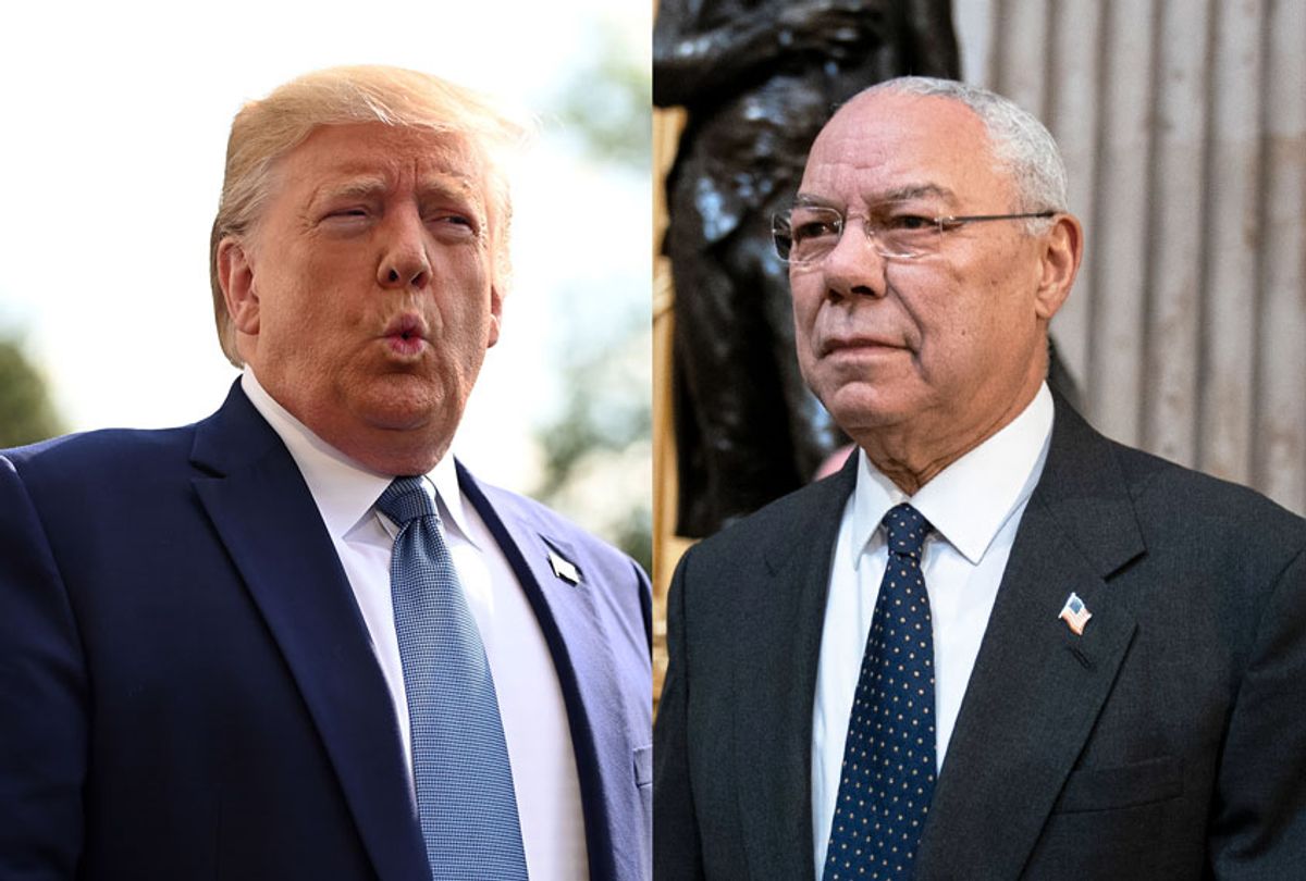 Donald Trump and Colin Powell (Getty Images/Drew Angerer/Andrew Caballero-Reynolds)