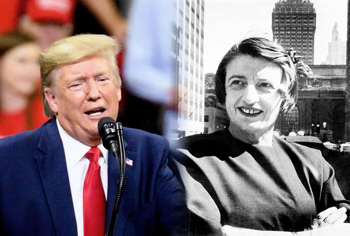 U.S. President Donald Trump and novelist Ayn Rand (Stephen Maturen/Getty Images/AP Photo/Salon)