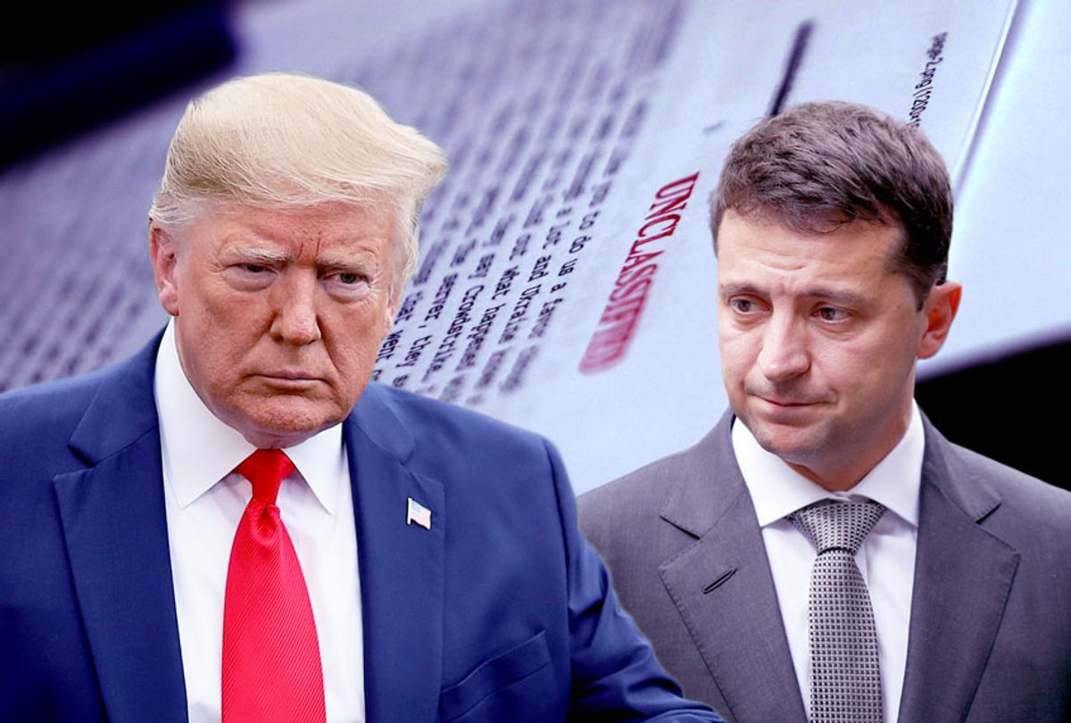 U.S. President Donald Trump and Ukraine President Volodymyr Zelensky  (Getty Images/AP Photo/Salon)