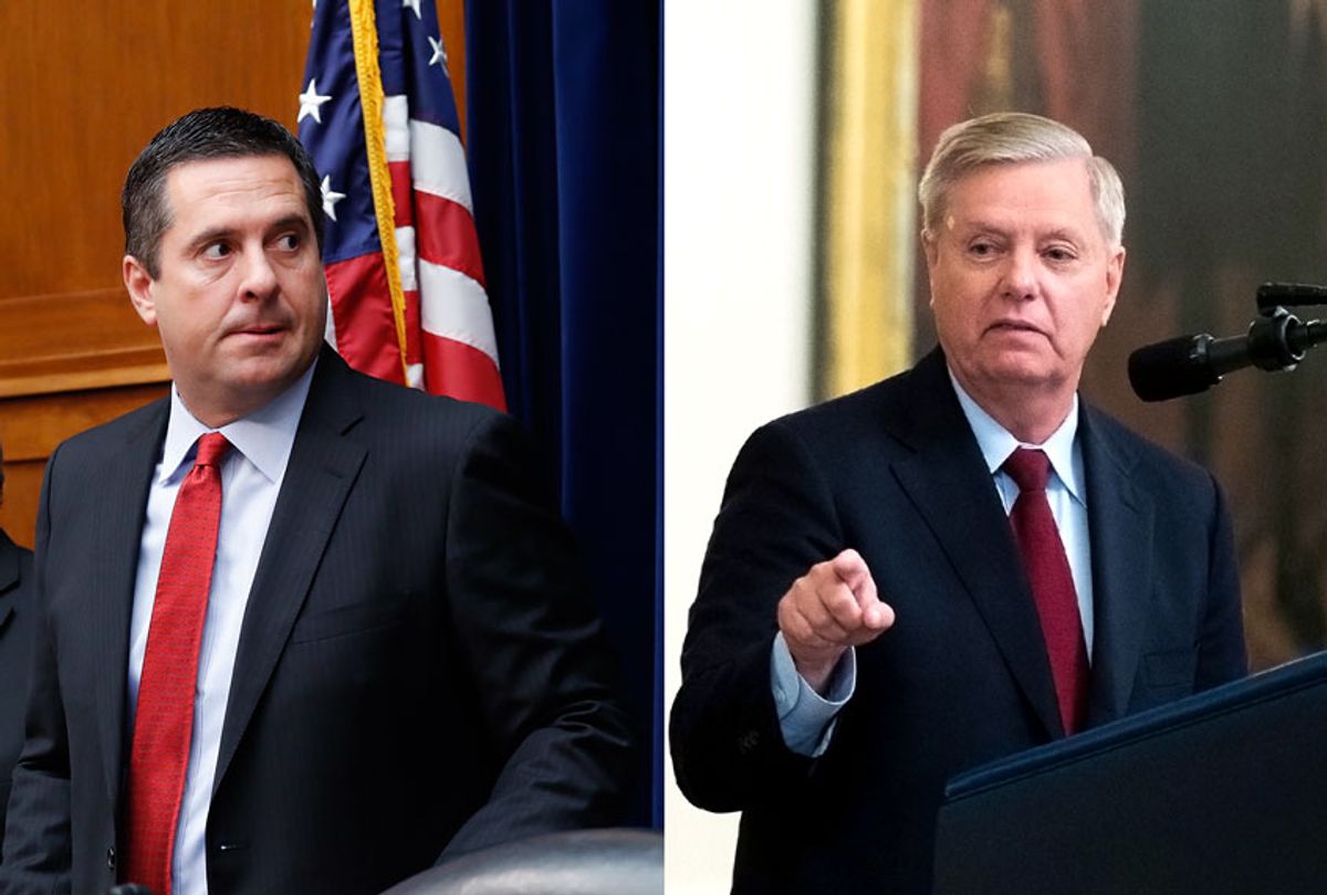 Rep. Devin Nunes and Sen. Lindsey Graham (AP Photo/Pablo Martinez Monsivais/Manuel Balce Ceneta)