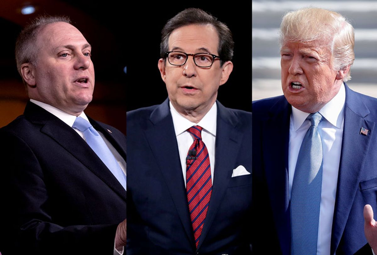Rep. Steve Scalise, Fox News anchor Chris Wallace, and US President Donald Trump (AP Photo/Pablo Martinez Monsivais/Joe Raedle/Drew Angerer/Getty Images)