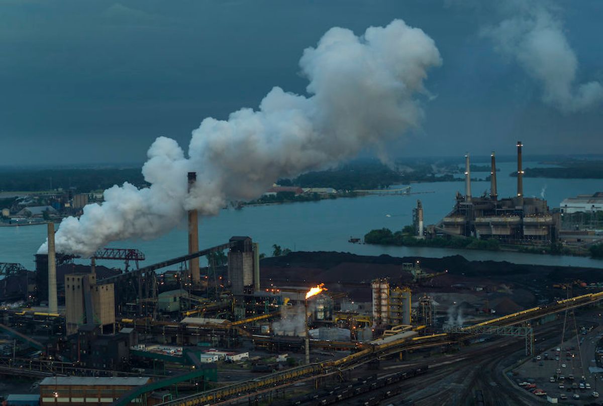 US Steel Mill, Zug Island, Rouge and Detroit River. (Getty Images/Cavan Images Rf)