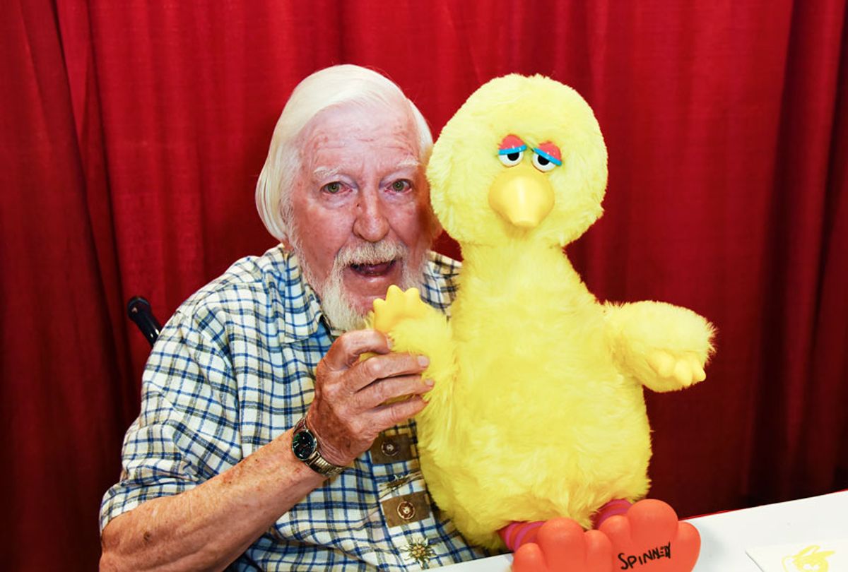 Caroll Spinney with 'Big Bird' during Florida Supercon at the Broward County Convention Center on Friday, July 13, 2018 in Fort Lauderdale, Fla. (Photo by  (Michele Eve Sandberg/Invision/AP)