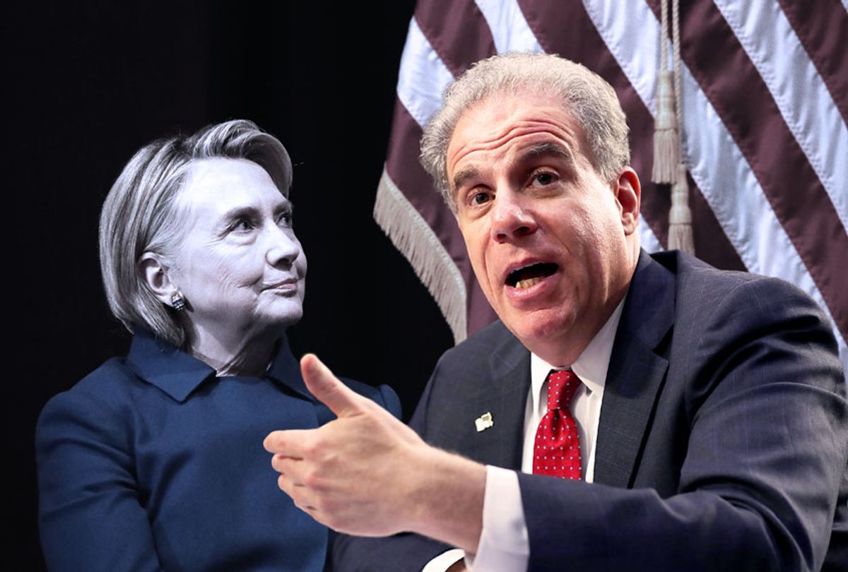 Hillary Clinton and Michael Horowitz (Chip Somodevilla/Drew Angerer/Getty Images)