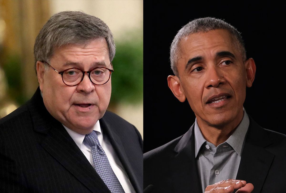 Barack Obama and Bill Barr (Getty Images/Salon)