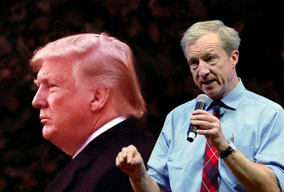 Tom Steyer and Donald Trump (Win McNamee/Mark Wilson/Getty Images)