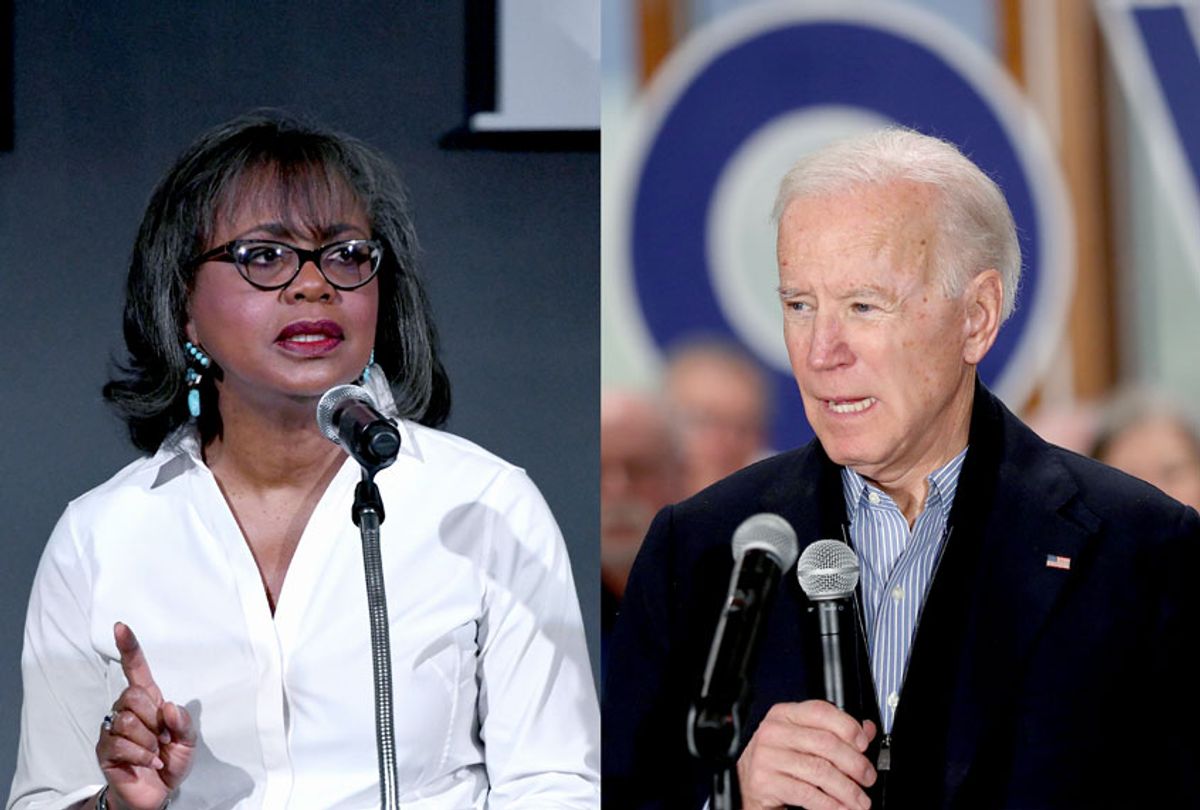 Anita Hill and Joe Biden (Michael Kovac/Joe Raedle/Getty Images)