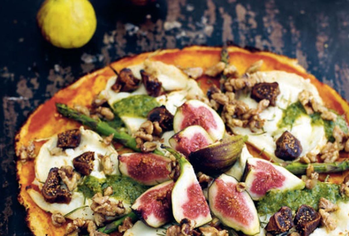 Cauliflower Pizza with Chèvre and Figs (Skyhorse Publishing)