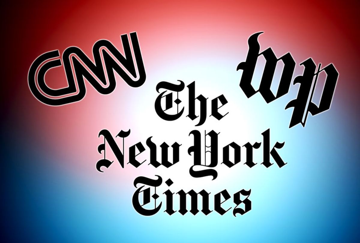 Mainstream media logos (CNN/New York Times/Washington Post)