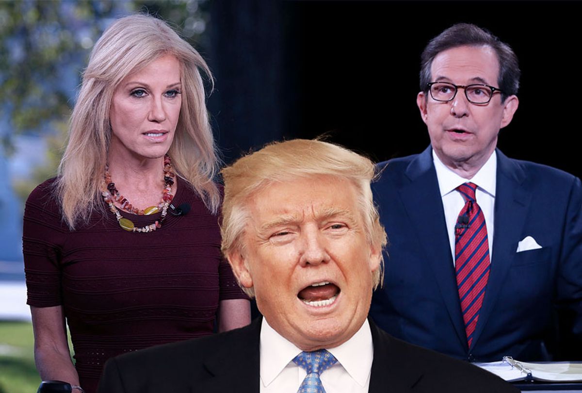 Kellyanne Conway, Chris Wallace and Donald Trump (Getty Images/AP Photo/Salon)