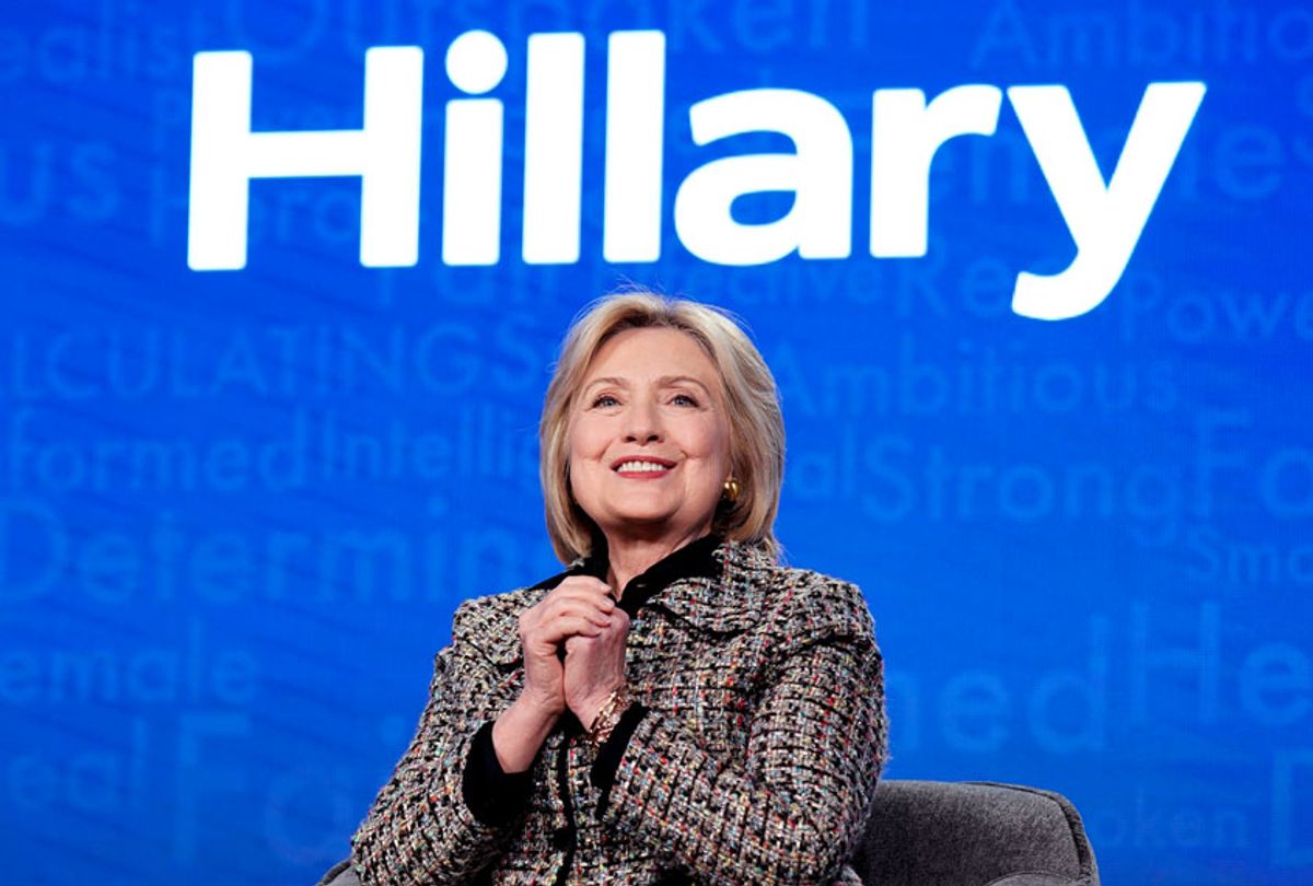 Hillary Rodham Clinton speaks onstage during the Hulu Panel at Winter TCA 2020 at The Langham Huntington, Pasadena on January 17, 2020 in Pasadena, California.  (Erik Voake/Getty Images for Hulu)