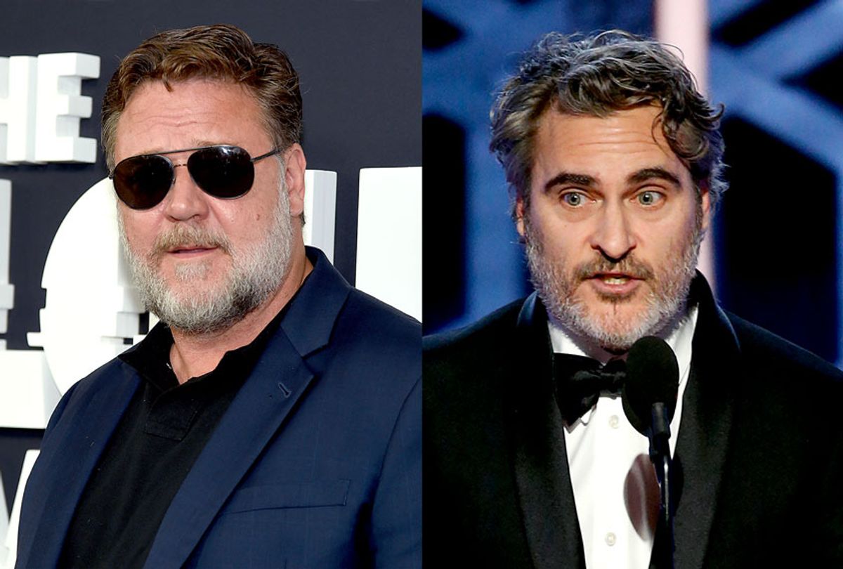 Russell Crowe and Joaquin Phoenix (Paul Drinkwater/NBCUniversal Media/Jamie McCarthy/Getty Images)