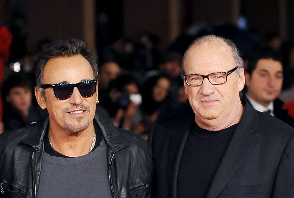 Bruce Springsteen and US producer Jon Landau arrive for the screening of the movie "The promise:The Making of Darkness on the Edge of Town " at the 5th Rome Film Festival in Rome on November 1, 2010.  (TIZIANA FABI/AFP via Getty Images)
