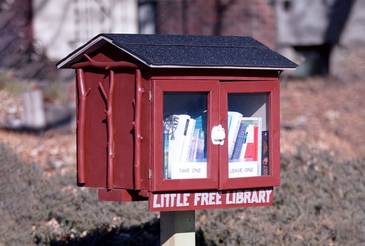 Little Free Library  Take One  Leave One.  (Independent Picture Service/Universal Images Group via Getty Images)