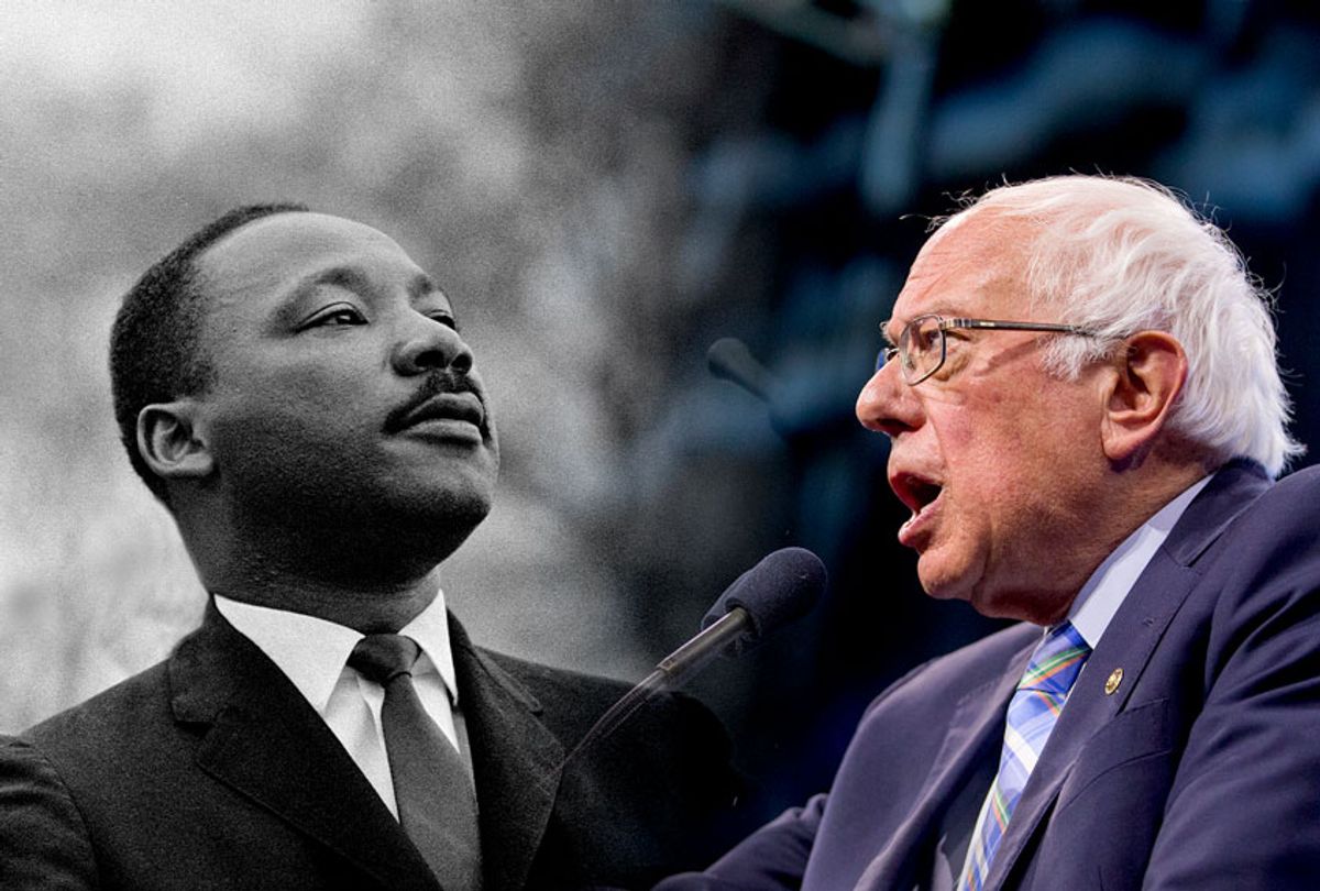 Martin Luther King Jr. and Bernie Sanders (Getty Images/Salon)